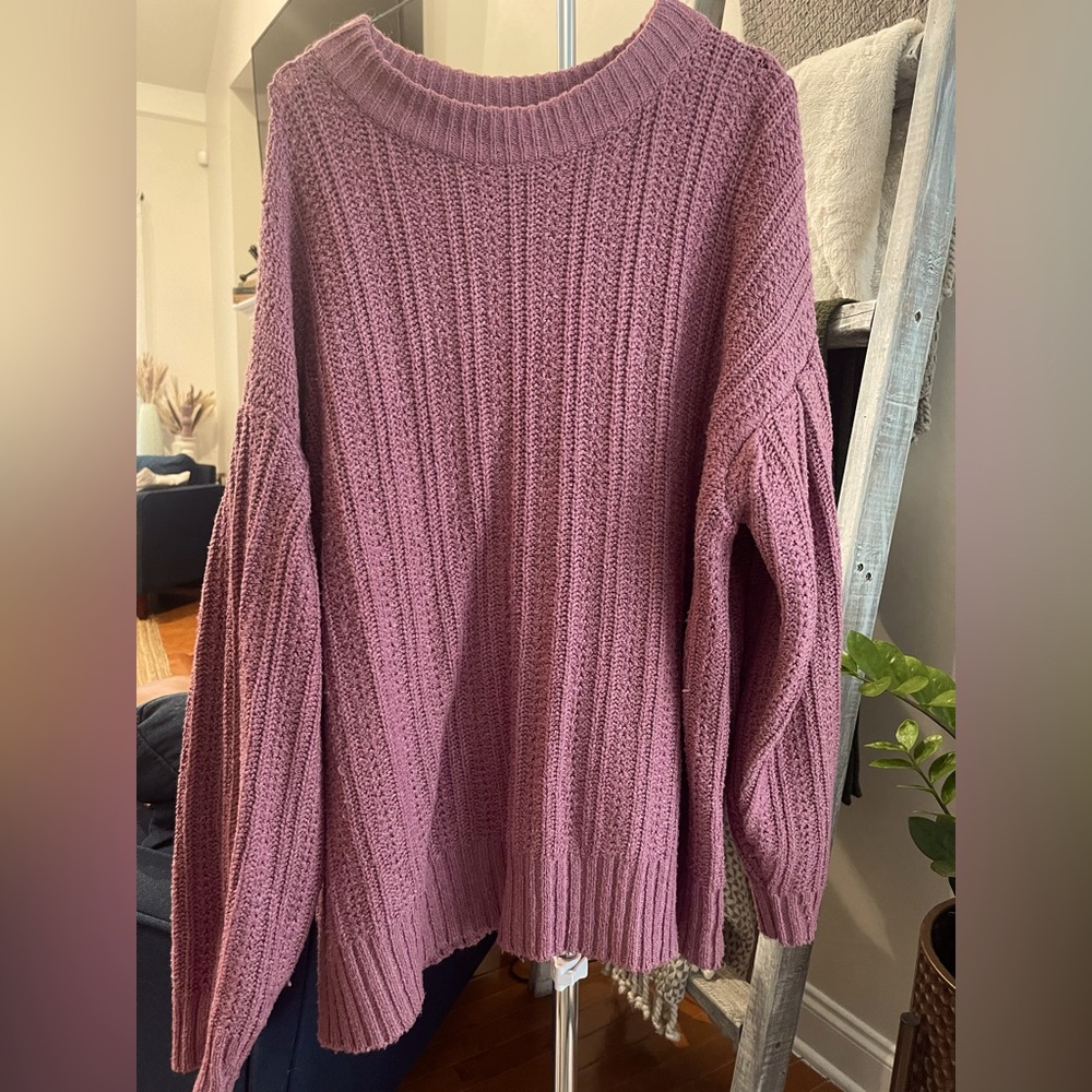 Plus size Super soft dusty rose knit sweater
